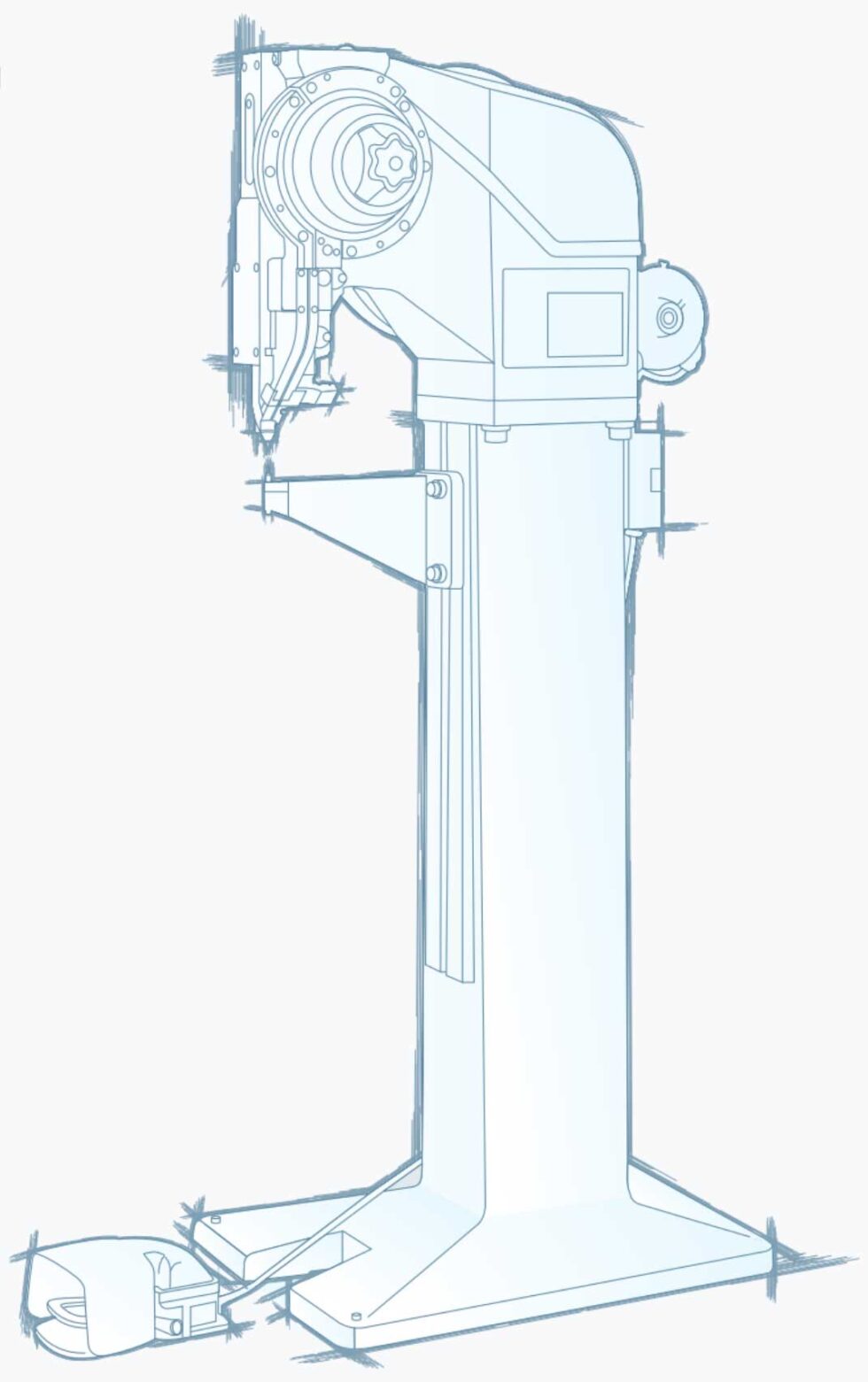Electro-Mechanical Single-Head Riveting Machine | National Rivet
