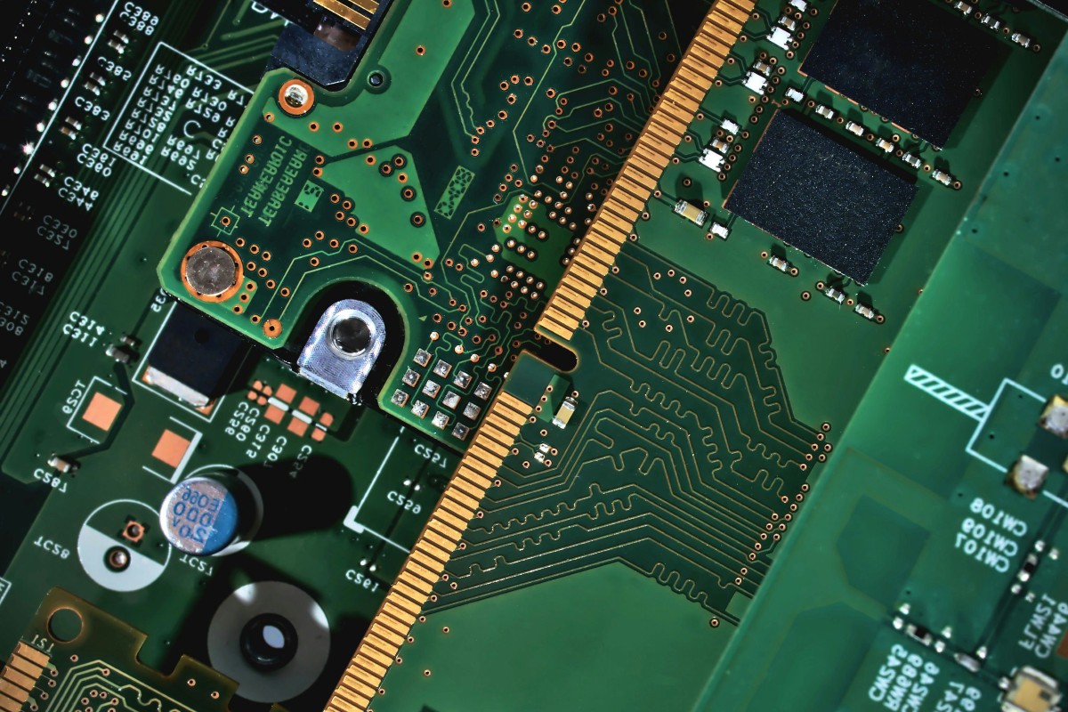 Closeup image of a PCB Assembly.